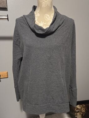 Lucy Women's Gray Cowl Neck Sweater